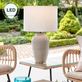 Kynlee Cream Cement Cordless Indoor Outdoor Table Lamp with Rechargeable LED Bulb Thumbnail Image