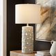 Flora White Ceramic Openwork Flower Blossom Table Lamp with Nightlight Font Thumbnail Image