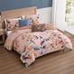 Dogwood Reversible Bird and Leaf Nature Inspired Warm Rose 5 pc Comforter Bed Set Thumbnail Image