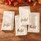 Grateful Gatherings Fringed Embroidered Cotton Fall Thanksgiving Napkin Set of 4 Thumbnail Image