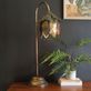 Tulip Vintage Style Antique Brass Metal Flower Shaped Table Lamp Thumbnail Image