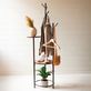 Kamdyn Metal and Wood Coat Rack Stand with Round Shelves Thumbnail Image