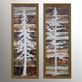 Spruce Tree Silhouette Faux Wood Rustic Framed Print Wall Art Thumbnail Image