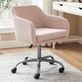 Rylen Swivel Upholstered Office Desk Chair with Caster Wheels and Adjustable Height Thumbnail Image