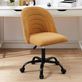 Skyla Swivel Upholstered Armless Office Desk Chair with Caster Wheels and Adjustable Height Thumbnail Image