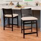 Harlan Wooden Upholstered Folding Counter Stool Thumbnail Image