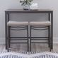 Elian Dark Pewter Counter Height Pub Dining Table and Backless Saddle Stools Set Thumbnail Image