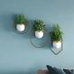 Brooklyn Gold Geometric Metal Wall Planter Set with Ivory Pots Thumbnail Image