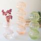 Pastel Fluted Glass Bubble Orb Flower Vase Taper Candleholder Set of 3 Thumbnail Image