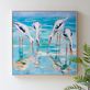 Framed Shore Birds Acrylic Painting Coastal Ocean Canvas Wall Art Thumbnail Image