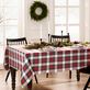 Red Holiday Plaid Rectangle Tablecloth and Table Linens Thumbnail Image
