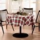 Red Holiday Plaid Round Tablecloth and Table Linens Thumbnail Image