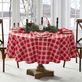Evergreen Majesty Pine Tree Holiday Plaid Round Tablecloth and Table Linens Thumbnail Image