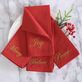 Joyful Gathering Embroidered Holiday Word Napkin Set of 4 Thumbnail Image