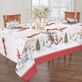 Winter Sleigh Santa Claus and Reindeer Christmas Holiday Rectangle Tablecloth Thumbnail Image