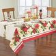 Poinsettia Elegance Holiday Rectangle Tablecloth and Table Linens Thumbnail Image