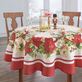 Poinsettia Elegance Holiday Round Tablecloth and Table Linens Thumbnail Image