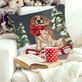 Sledding Dog Everywear(TM) Indoor Outdoor Christmas Beagle Decorative Pillow by Liora Manne Thumbnail Image