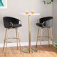 Claire Glam Velvet Upholstered Swivel Bar Stool Set of 2 Thumbnail Image