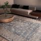 Madison Machine Washable Denim Dark Blue Vining Floral Area Rugs Thumbnail Image