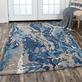 Terrain Blue Handcrafted Wool Blend Abstract Area Rugs Thumbnail Image
