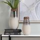 Akoya Translucent Gray and Creamy Pearl Glass Table Vase Set Thumbnail Image