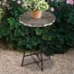 Radcliff Indoor Outdoor Round Accent Table Plant Stand with Pewter Finished Top Thumbnail Image