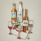 Pouring Wine Grapes Wine Glasses Wine Bottles Metal Wall Art Thumbnail Image