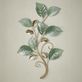Adaira Leaves Green and Gold Branch Nature Inspired Indoor Outdoor Metal Wall Art Thumbnail Image