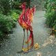 Standing Phoenix Metal Mythological Bird Outdoor Garden Sculpture Thumbnail Image