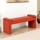 Brodie Sunset Red Corduroy Upholstered Curved Bench Thumbnail Image