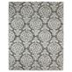 Giada Ivory and Charcoal Gray Damask Hand Hooked Wool Area Rugs Thumbnail Image