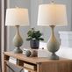 Bryn Light Brown Faux Woodgrain Table Lamp Pair Thumbnail Image