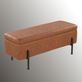 Denae 43 Inch Wide Auburn Faux Leather Upholstered Storage Bench Thumbnail Image