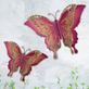 Graceful Magenta Butterfly Indoor Outdoor Metal Wall Art Set Thumbnail Image