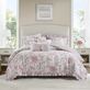 Adele Reversible Pink and White Floral 4-5 pc Ruffled Comforter Bed Set by Madison Park Essentials Thumbnail Image