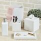 Zen White Faux Marble Resin Bath Accessories by Nicole Miller Thumbnail Image