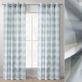 Kenwick Gray and White Buffalo Plaid Check Light Filtering Grommet Curtain Panel Thumbnail Image