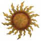 Aryana Sun Metallic Golden Copper Indoor Outdoor Metal Wall Sculpture Thumbnail Image