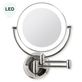 Chrome LED Lighted 10x Magnifying Extendable Wall Makeup Vanity Mirror with Cordless Option Thumbnail Image