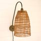 Dome Woven Wicker Wall Sconce Lamp Thumbnail Image