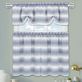 Elysian Waffle Weave Ombre Gradient Stripe Tier and Valance Window Treatment Set Thumbnail Image