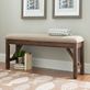 Tobias 5 Foot Wide Upholstered Wood Farmhouse Style Bench Thumbnail Image