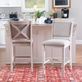 Laela Off White Wooden Upholstered Counter Stool Set of 2 Thumbnail Image