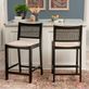 Livianne Cane Back Upholstered Wood Counter Stool Set of 2 Thumbnail Image