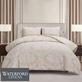 Paloma Reversible Ivory and Natural Damask Comforter Set Luxury Bedding by Waterford Linens Thumbnail Image