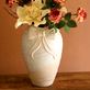 Adrianna Ivory and Tan Decorative Ceramic Bow Vase Thumbnail Image