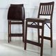 Monroe Espresso Wood Faux Leather Upholstered Folding Counter Stool Pair by Stakmore Thumbnail Image