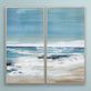 East Coast Ocean Waves on the Shore Beach Horizon Scene Textured Acrylic Framed Wall Art Set Thumbnail Image