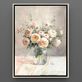 Romantic Floral Bouquet Pink Rose Flowers in a Jar Vase Framed Canvas Wall Art Thumbnail Image